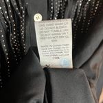 Black And Gold Rhinestone Fringe Women's Button Up Shirt Size L Photo 5