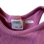 ZARA  Purple/Pink Solid Ribbed Tank Top Women's Size 8-9 | 13-12 Photo 2