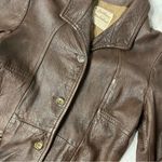 LEATHERS By NEW ENGLAND Sports Wear Brown Leather Jacket Half Belt VINTAGE Photo 11