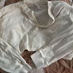 BDG Waffle Knit Cropped Long Sleeve Photo 0