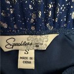 Speechless  Glitter Bodice Layered Ruffle Mini Dress Y2K Blue & Black Size Small Photo 4