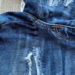 American Eagle AE Midi Super Stretch Destroyed Denim Shorts Photo 3