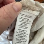 Beach Lunch Lounge Collection Linen Blend Striped Wide Leg Pants Women's L G Tan Size L Photo 2