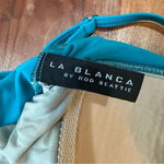 La Blanca Size 6 Island Goddess Twist Shirred One Piece - Turquoise Photo 1