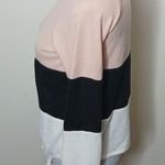 Crown and hearts tri color sweater shirt size large Pink Photo 4