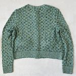Ralph Lauren ST JOHN Couture Green Teal Tweed Knit Jacket Blouse with Bows Size L Photo 1
