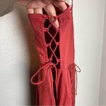 Forever 21 Rust Colored Dress with Lace Details at Chest & down Skirt Size L Photo 3