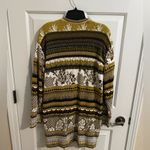 Dana Buchman Vintage Gold Brown Glam Long Button Up Cardigan Size M Photo 8