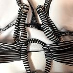 Shade & Shore Black White Striped Textured Longline Bikini Top Size S (4-6) New! Photo 7