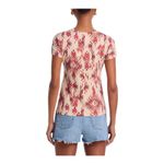 L'Agence  Ressi Tan Multi Ganado Print Crew Neck Tee Shirt Petite Small NWT Photo 12