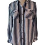 Boston Traders button down shirt drawstring hoodie fully lined size large Photo 0