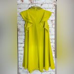 Gracia NWT  Chartreuse Dress with Rhinestone Embellished Collar Photo 3
