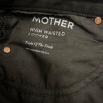 Mother High Waisted Looker in Tricks of the Trade Faux Suede | Dark Black | 29 Photo 6