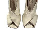 BCBGMAXAZRIA Raisa White Cream Leather Wedge, Sz 6.5 Photo 5