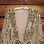 Mac Duggal NWT  CAPE BACK GEOMETRIC SEQUIN ROBE DRESS M 8 10 Photo 7