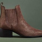 Anthropologie  Metallic Chelsea Boots Size 6M Photo 1