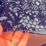 Maje  JEKO GUIPURE LACE MESH BLUE HIGH WAIST SKATER RAW HEM SKIRT Photo 6