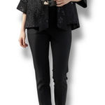 Vintage 90s Spencer Alexis boho kimono cardigan shrug top Black Photo 0