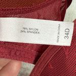 Victoria's Secret  34D Bra Burgundy Triangle‎ Pattern Unlined Wireless Photo 4