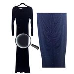 Windsor 223. Full-Length Evening Gown – Blue Sparkle, Open Back – Large NWT Photo 2