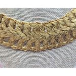 None Vintage Rare Gold Tone Woven Wrap Jewelry Set Lay Flat Collar Necklace Bracelet Photo 5