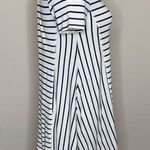 ZARA White Black Stripe Swing T Shirt Dress Small Photo 3