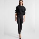 Quince NWT  Women’s Ultra-Stretch Ponte Pintuck Black Ankle Pants XLP 25” Inseam Photo 3