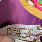 Becca  by Rebecca Virtue Embroidered Bikini Top Sz M Colorful Tassel Tie Back NEW Photo 1