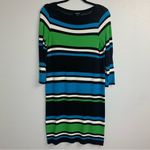 Worth Striped Sweater Dress S Black Photo 1