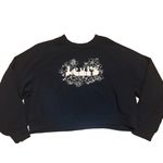 Levi's Vintage Sweater Womens Small Black Cropped Logo Pullover Ladies Size M Photo 1