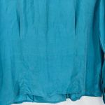 Sigrid Olsen Vintage  Secrets Women's Button Down‎ LS Silk Top Blue Size 8 Photo 12