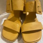 Bueno  Yellow Leather Sandals Photo 2