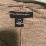 American Eagle  Grey High Low V-Neck 3/4 Sleeve Tee Photo 3