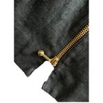 Finity Vtg 100% Linen black Full Front Zip Sheath Dress Office Business Size 14 Photo 3