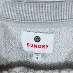 Sundry Gray LOVE Sequin Embellished Sweatshirt Size 2 Photo 7
