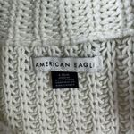 American Eagle Sweater Women L Cream White Ribbed Knit Long Sleeve Old Money Top Photo 3