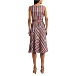 Ralph Lauren Lauren Madras Plaid Belted Midi Dress, NWT, Size 18 Photo 3