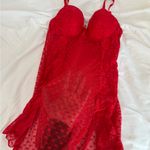 Rampage  Red Sexy Lace Hearts Valentines Day Lingerie Babydoll Photo 2
