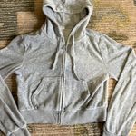 Brandy Melville  Cropped Hoodie Zip-Up Grey (john galt) Photo 0
