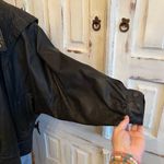 Vintage Gino di Giorgio Black Leather Moto Bomber Jacket Oversized W 2XL M XL Size XXL Photo 3