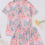 Allover Floral Pajama Set Pink Size M Photo 1