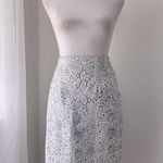Vintage ‘90s K. Milburn Black & White Snakeskin Print Knee Length Pencil Skirt Size XXS Photo 0