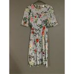 H&M  Floral Smocking Decorative Flounce Short Sleeve Elastic Flared Dress 6 Photo 1