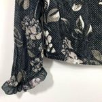 Markus Lupfer Sheer Velour Floral Blouse Photo 2