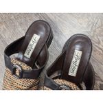 Brighton  Ponti Slip On Slide Sandal 8.5M Block Heel Leather/Textile Italy Shoes Photo 2