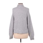 American Eagle  Sweater Women's Sz Large Slouchy Turtleneck Grey Knit Bell Sleeve Photo 1