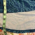 LuLaRoe  Carly small scissor print hairdresser outfit comfy super soft blue green Photo 4