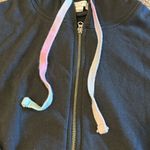 Spiritual Gangster Women’s Dark Grey Zip-up Hoodie with Rose Gold Peloton Font Photo 4