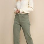 DAZE Sundaze Carpenter Jean Utility Cargo Workwear Olive Green Raw Hem NEW Sz 28 Photo 10