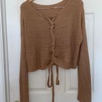 Forever 21  tan cross back sweater Photo 1